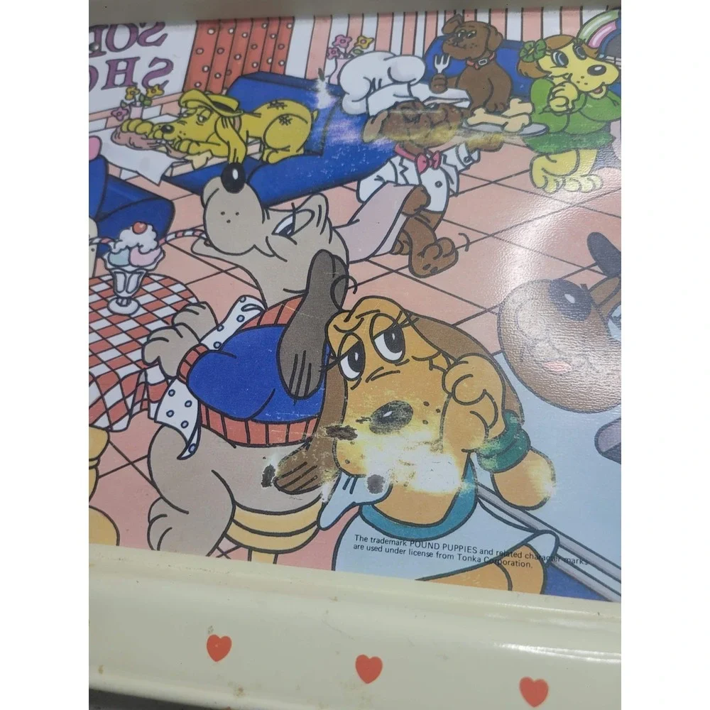 Vintage‎ 1987 Pound Puppies Metal TV Tray Tonka Corporation 1987